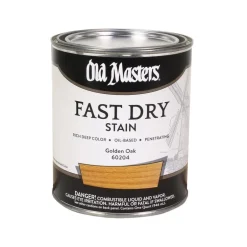 Old Masters Professional Semi-Transparent Golden Oak Oil-Based Alkyd Fast Dry Wood Stain 1 qt (Pack of 4)