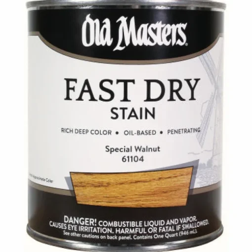 Old Masters Professional Semi-Transparent Special Walnut Oil-Based Alkyd Fast Dry Wood Stain 1 qt (Pack of 4)