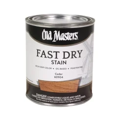 Old Masters Professional Semi-Transparent Cedar Oil-Based Alkyd Fast Dry Wood Stain 1 qt (Pack of 4)
