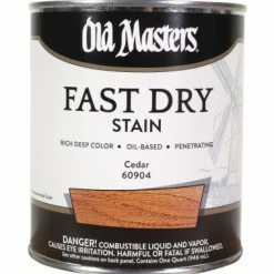 Old Masters Professional Semi-Transparent Cedar Oil-Based Alkyd Fast Dry Wood Stain 1 qt (Pack of 4)
