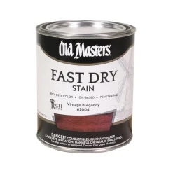 Old Masters Professional Semi-Transparent Vintage Burgundy Oil-Based Alkyd Fast Dry Wood Stain (Pack of 4)
