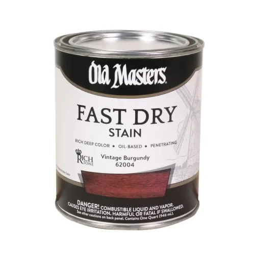 Old Masters Professional Semi-Transparent Vintage Burgundy Oil-Based Alkyd Fast Dry Wood Stain (Pack of 4)