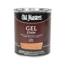Old Masters Semi-Transparent Cedar Oil-Based Alkyd Gel Stain 1 qt (Pack of 4)