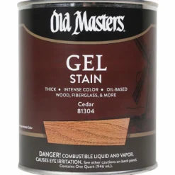 Old Masters Semi-Transparent Cedar Oil-Based Alkyd Gel Stain 1 qt (Pack of 4)