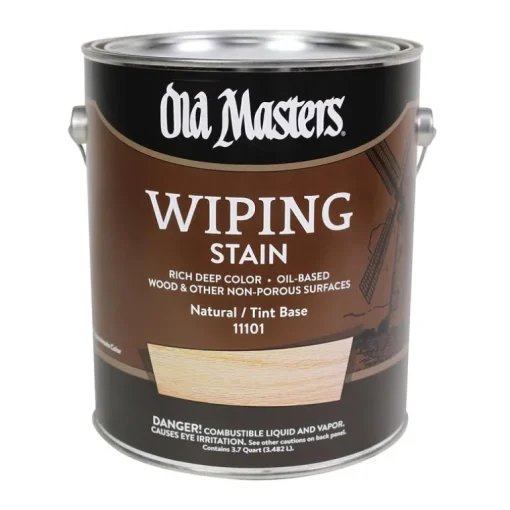 Old Masters Semi-Transparent Natural Tint Base Oil-Based Wiping Stain 1 gal (Pack of 2)