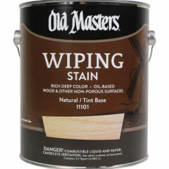 Old Masters Semi-Transparent Natural Tint Base Oil-Based Wiping Stain 1 gal (Pack of 2)