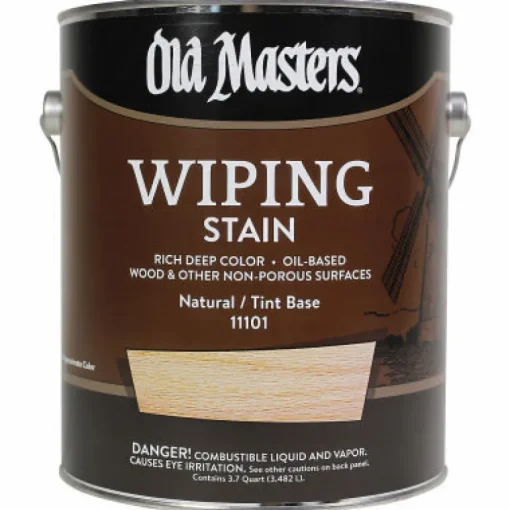 Old Masters Semi-Transparent Natural Tint Base Oil-Based Wiping Stain 1 gal (Pack of 2)