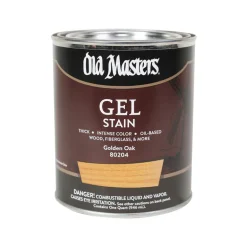 Old Masters Semi-Transparent Golden Oak Oil-Based Alkyd Gel Stain 1 qt (Pack of 4)