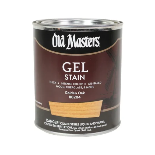 Old Masters Semi-Transparent Golden Oak Oil-Based Alkyd Gel Stain 1 qt (Pack of 4)
