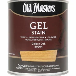 Old Masters Semi-Transparent Golden Oak Oil-Based Alkyd Gel Stain 1 qt (Pack of 4)