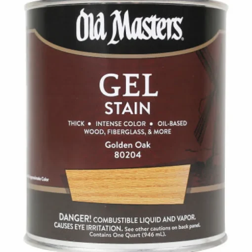 Old Masters Semi-Transparent Golden Oak Oil-Based Alkyd Gel Stain 1 qt (Pack of 4)