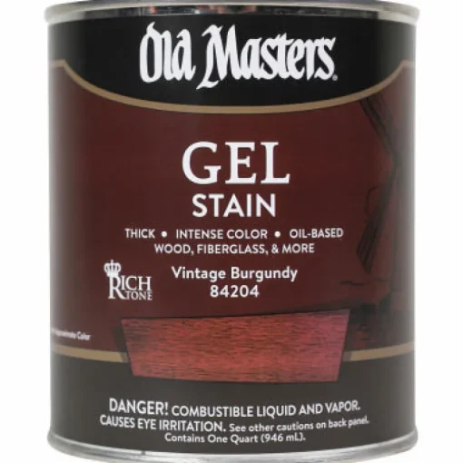 Old Masters Semi-Transparent Vintage Burgundy Oil-Based Alkyd Gel Stain 1 qt (Pack of 4)