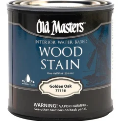 Old Masters Semi-Transparent Golden Oak Water-Based Latex Wood Stain 0.5 pt (Pack of 6)