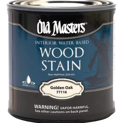 Old Masters Semi-Transparent Golden Oak Water-Based Latex Wood Stain 0.5 pt (Pack of 6)