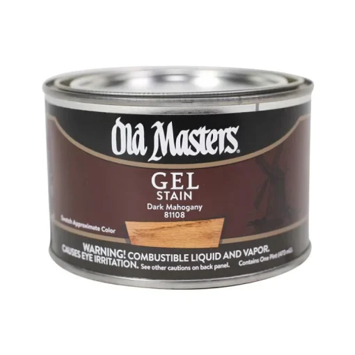 Old Masters Semi-Transparent Dark Mahogany Oil-Based Alkyd Gel Stain 1 pt (Pack of 4)