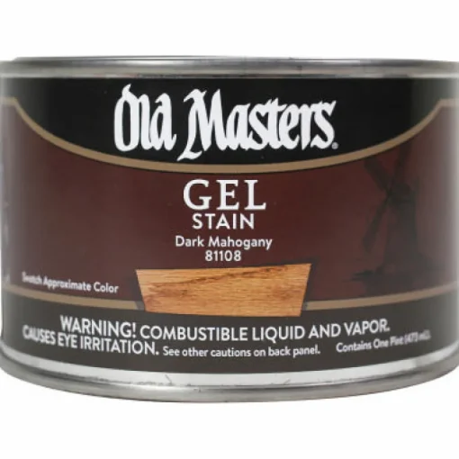 Old Masters Semi-Transparent Dark Mahogany Oil-Based Alkyd Gel Stain 1 pt (Pack of 4)