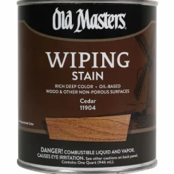 Old Masters Semi-Transparent Cedar Oil-Based Wiping Stain 1 qt (Pack of 4)