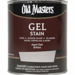 Old Masters Semi-Transparent Aged Oak Oil-Based Alkyd Gel Stain 1 qt