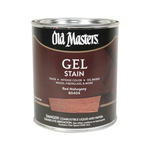 Old Masters Semi-Transparent Red Mahogany Oil-Based Alkyd Gel Stain 1 qt