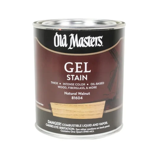 Old Masters Semi-Transparent Natural Walnut Oil-Based Alkyd Gel Stain 1 qt