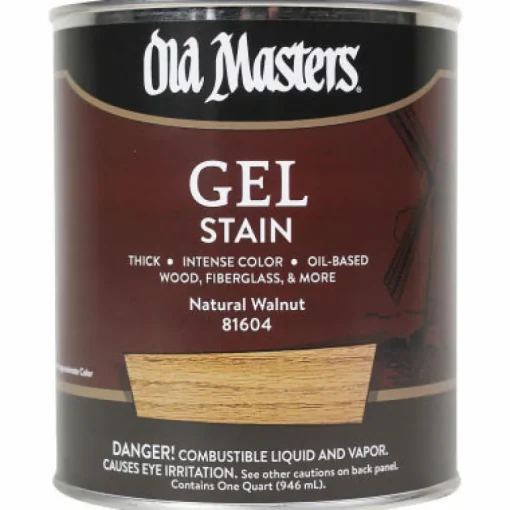 Old Masters Semi-Transparent Natural Walnut Oil-Based Alkyd Gel Stain 1 qt