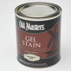 Old Masters Semi-Transparent Dark Walnut Oil-Based Alkyd Gel Stain 1 qt