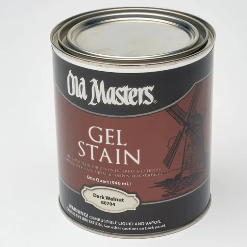 Old Masters Semi-Transparent Dark Walnut Oil-Based Alkyd Gel Stain 1 qt