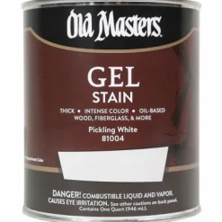 Old Masters Semi-Transparent Pickling White Oil-Based Alkyd Gel Stain 1 qt