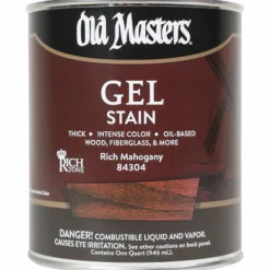 Old Masters Semi-Transparent Rich Mahogany Oil-Based Alkyd Gel Stain 1 qt