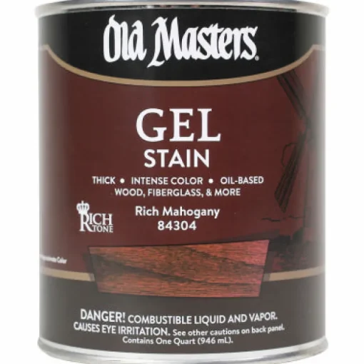 Old Masters Semi-Transparent Rich Mahogany Oil-Based Alkyd Gel Stain 1 qt