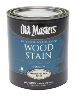 Old Masters Semi-Transparent Natural Tint Base Water-Based Latex Wood Stain 1 qt. (Pack of 4)
