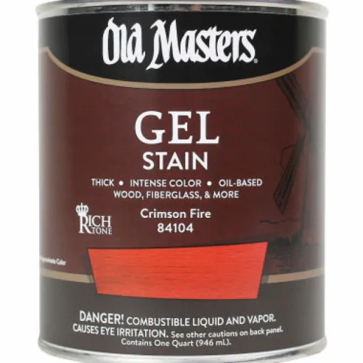 Old Masters Semi-Transparent Crimson Fire Oil-Based Alkyd Gel Stain 1 qt