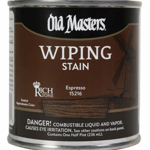 Old Masters Semi-Transparent Espresso Oil-Based Wiping Stain 0.5 Pt.