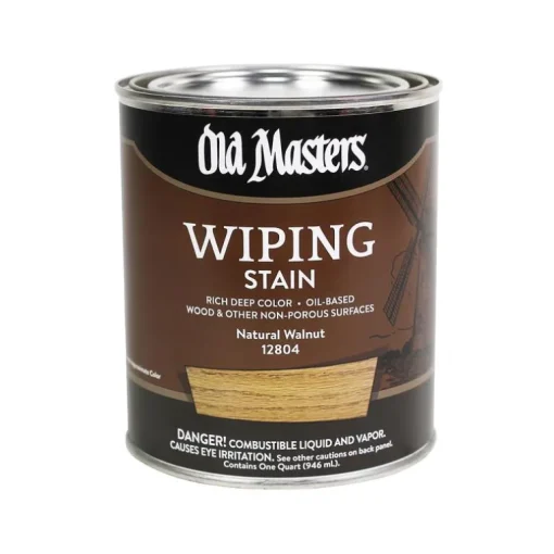 Old Masters Semi-Transparent Natural Walnut Oil-Based Wiping Stain 1 qt. (Pack of 4)