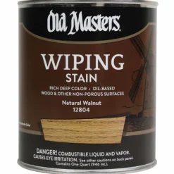Old Masters Semi-Transparent Natural Walnut Oil-Based Wiping Stain 1 qt. (Pack of 4)