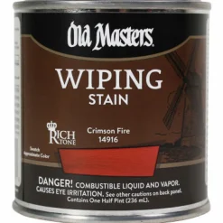 Old Masters Semi-Transparent Crimson Fire Oil-Based Wiping Stain 0.5 pt. (Pack of 6)