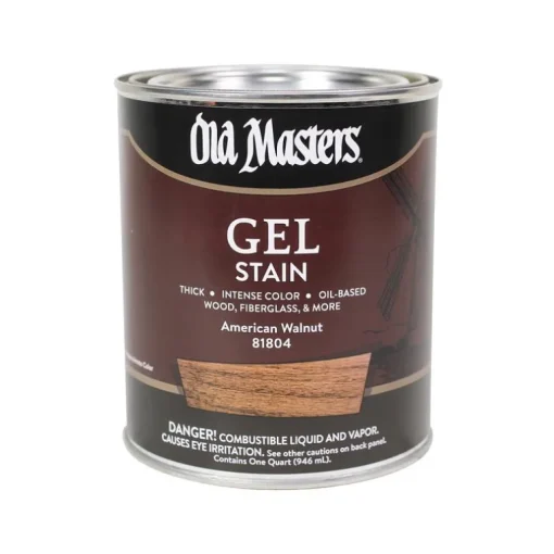 Old Masters Semi-Transparent American Walnut Oil-Based Alkyd Gel Stain 1 qt