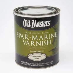 Old Masters Spar-Marine Semi-Gloss Clear Oil-Based Marine Spar Varnish 1 qt.