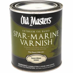 Old Masters Spar-Marine Semi-Gloss Clear Oil-Based Marine Spar Varnish 1 qt.