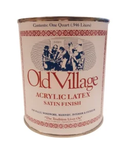 Old Village Satin Soldier Blue Water-Based Acrylic Latex Paint Indoor and Outdoor 1 qt. (Pack of 4)