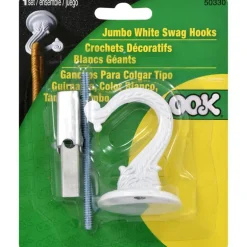 Ook Jumbo Steel 1.5 in. L Swag Hook 30 lb. 1 pk (Pack of 6)