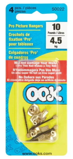 Ook Professional Picture Hanger 10 lb 4 pk