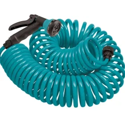 Orbit 27436 50' Blue Coil Hose With 8-Pattern Nozzle
