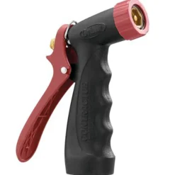 Orbit Metal Black/Red Contractor Threaded Tip Adjustable Pistol Grip Nozzle
