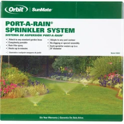 Orbit Port-A-Rain Plastic Non-Tipping Base Stationary Sprinkler 2827 sq ft