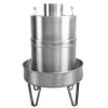 Orion Cooker Silver Stainless Steel Vertical Wood Chips Outdoor Convection Cooker 37 H x 24 W in.