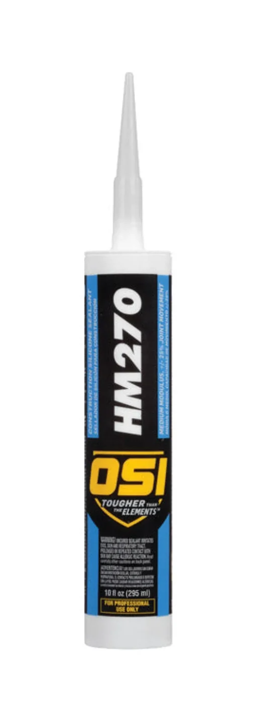 OSI Flexible Waterproof & Weatherproof Clear Silicone Window Glazing Sealant 10 oz. (Pack of 12)