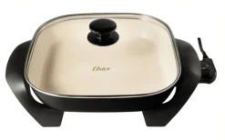 Oster DuraCeramic Ceramic Skillet Black/Silver