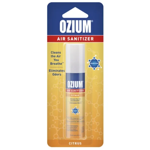Ozium Fresh Citrus Scent Air Sanitizer Spray 0.8 oz. for Smoke/Food/Pets
