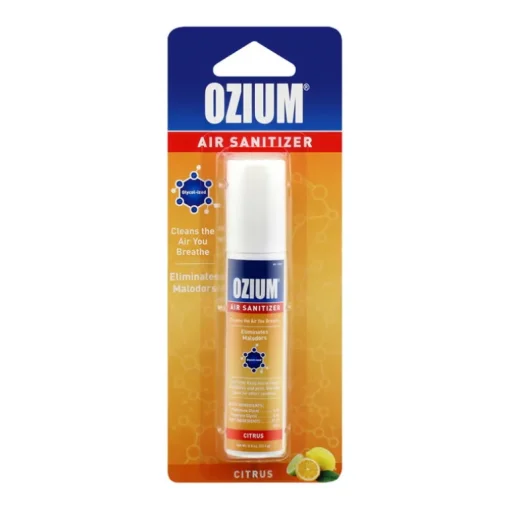 Ozium Fresh Citrus Scent Air Sanitizer Spray 0.8 oz. for Smoke/Food/Pets